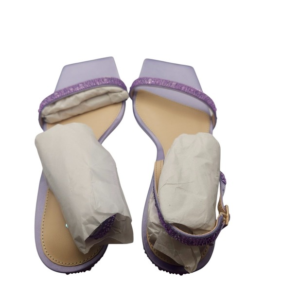 BETSEY JOHNSON Rebel Lavender Rhinestone Slingback Sandals size 8.5 NIB $108 - Picture 2 of 12